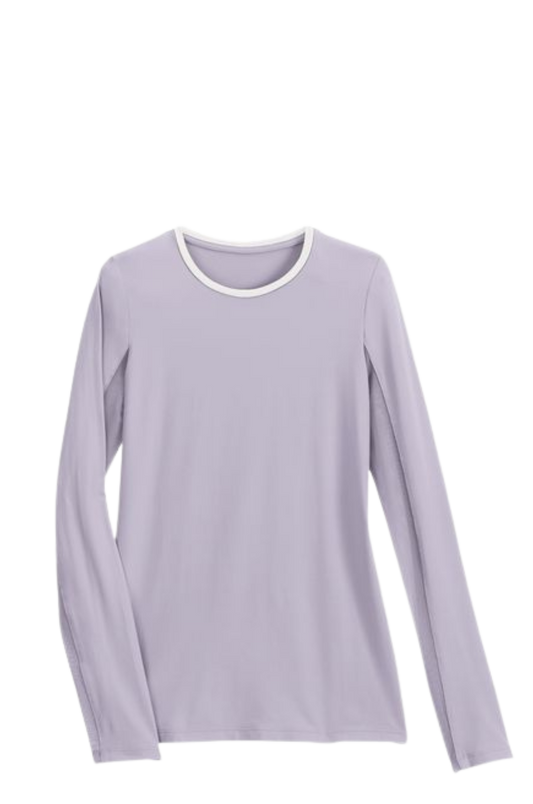 A new style from Tailored Sportsman, this long sleeve crew neck style features IceFil fabric and mesh ventilated underarm. Contrasting piping at neckline.