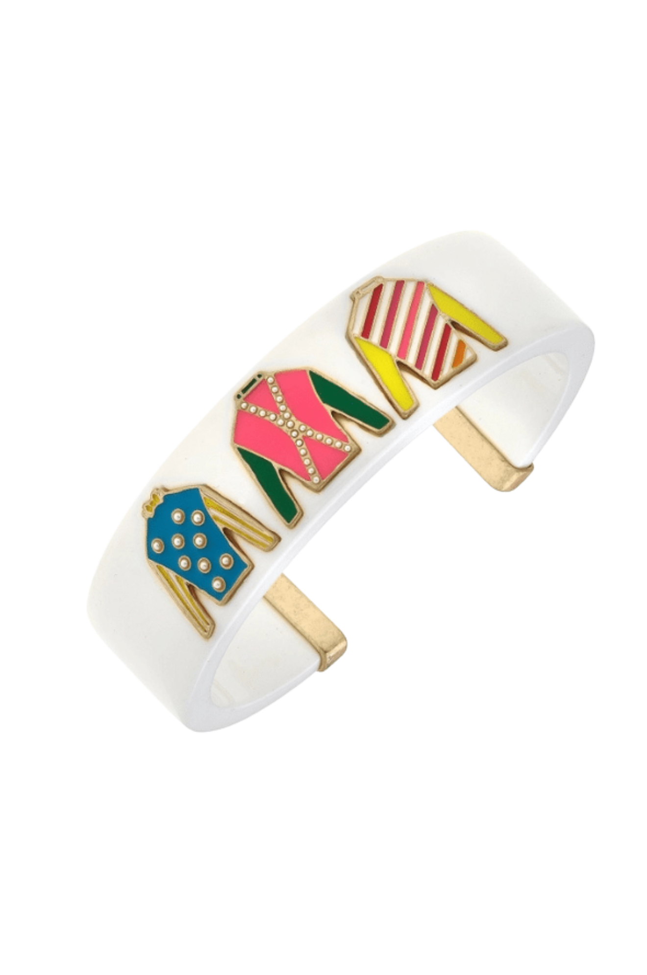 TRIPLE CROWN JOCKEY SILK CUFF BRACELET