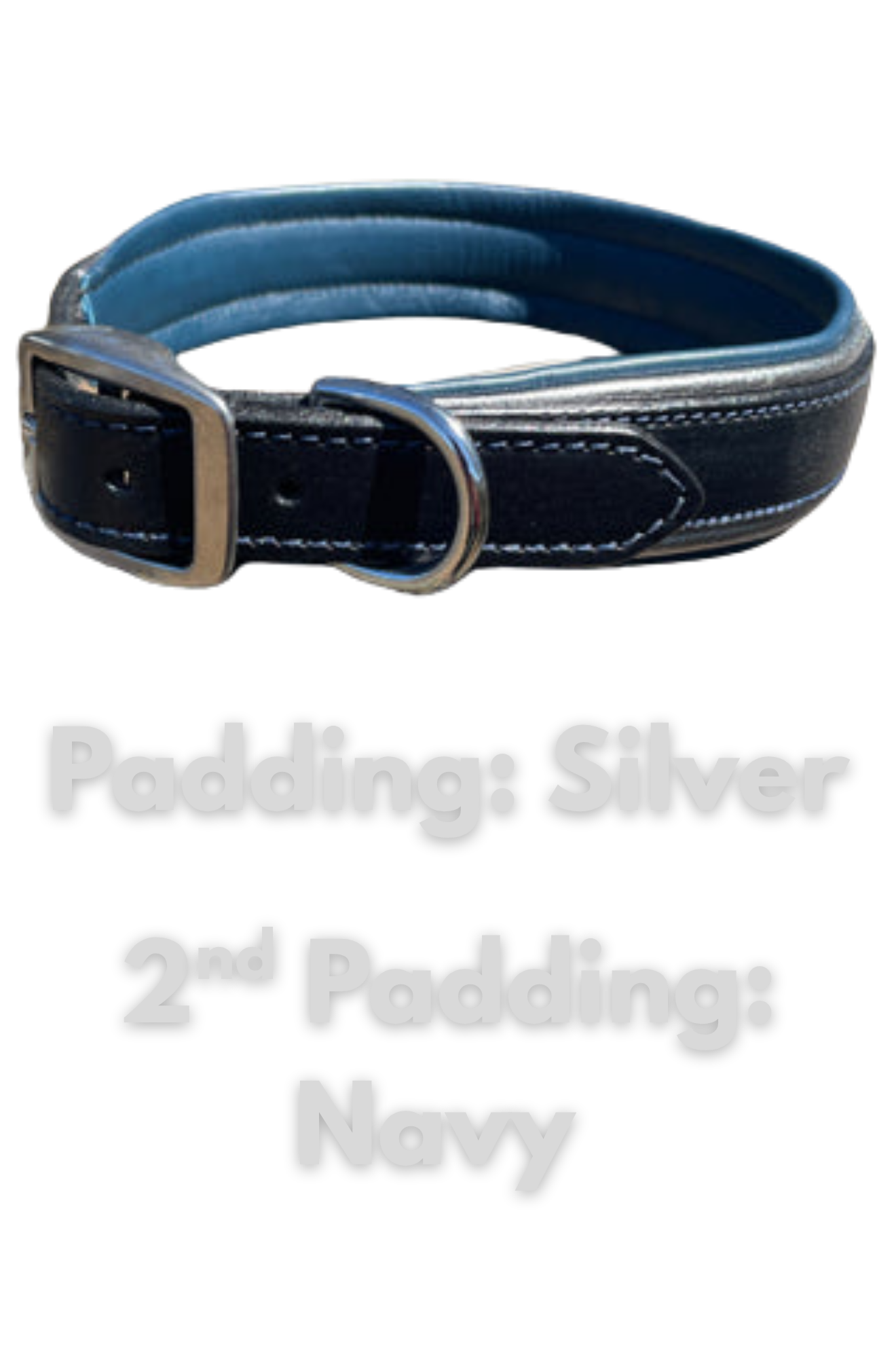leather dog collar with padding, custom dog collar, brass hardware, chrome hardware