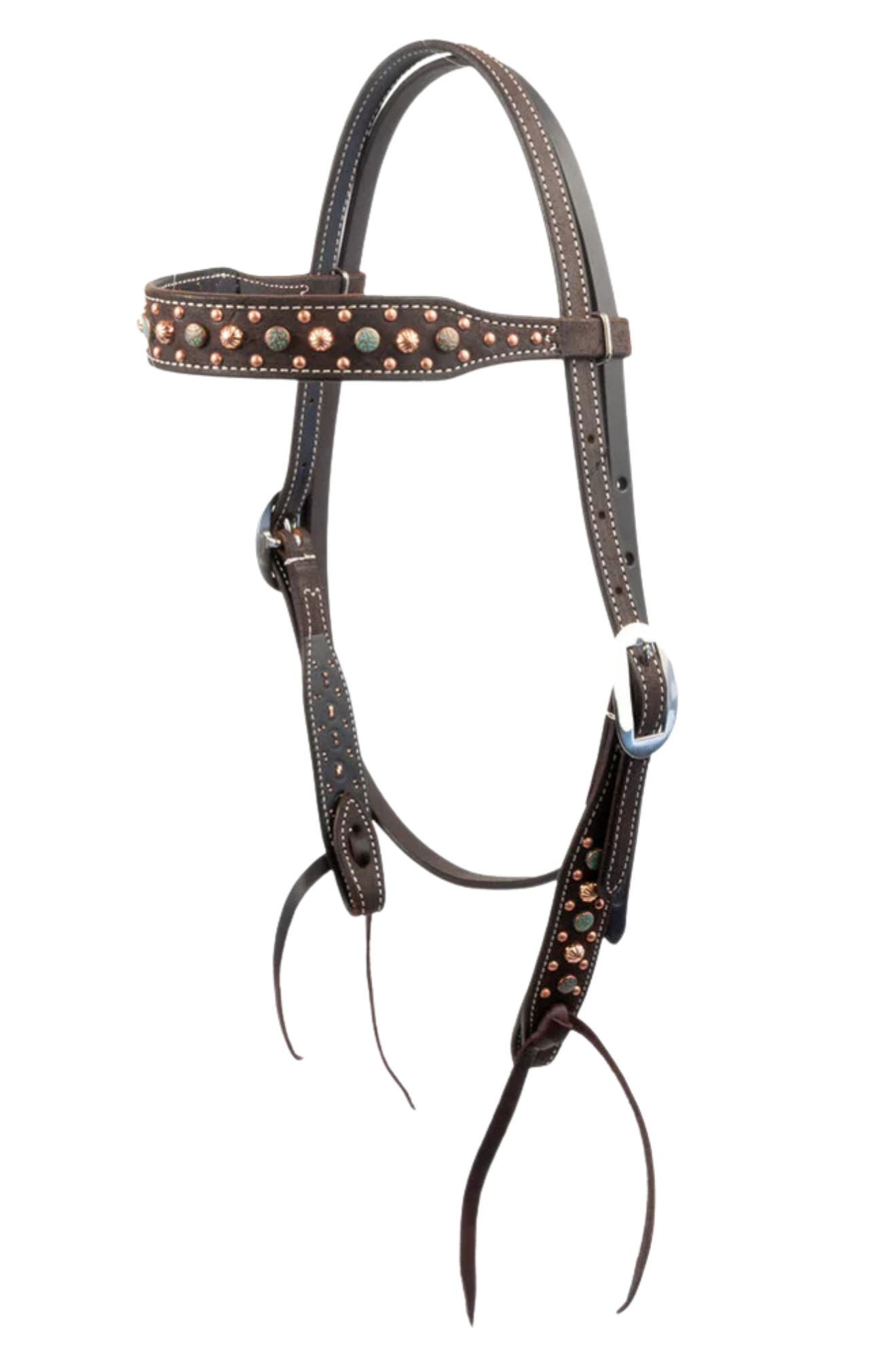 Floral_Dots_Browband_Headstall