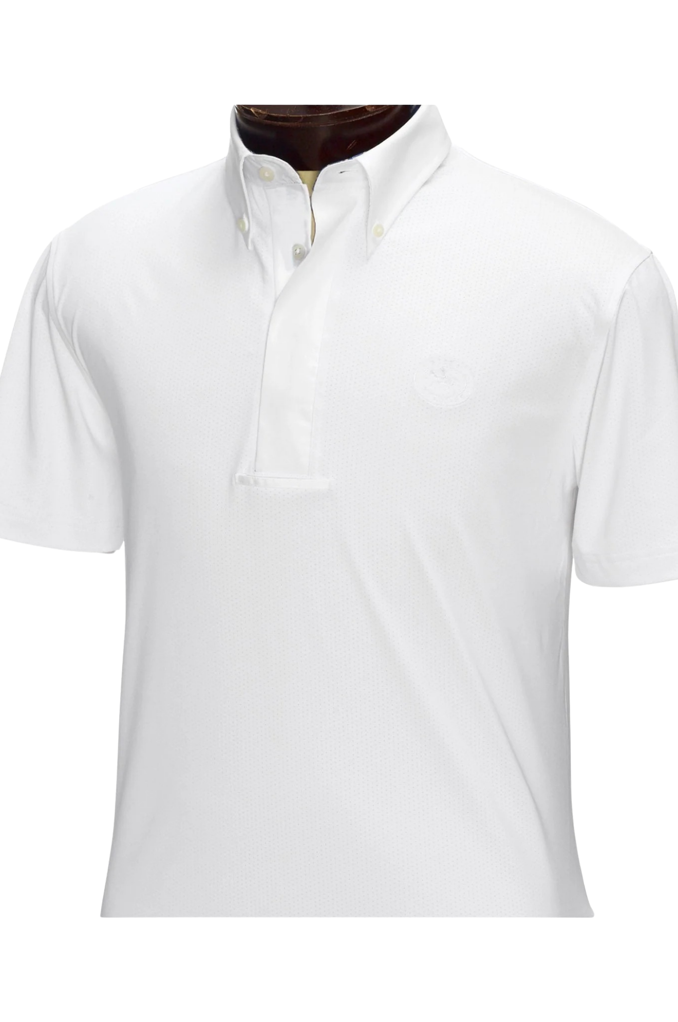 Men's White Talent Yarn Short Sleeve Show Shirt