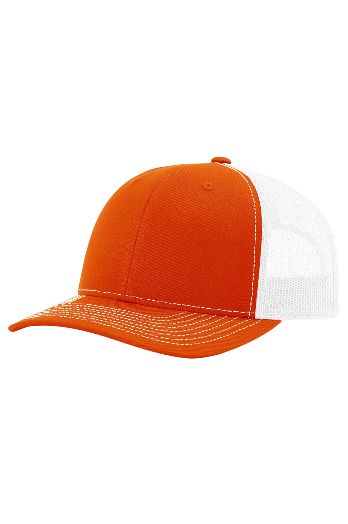 Orange and white cap on a white background