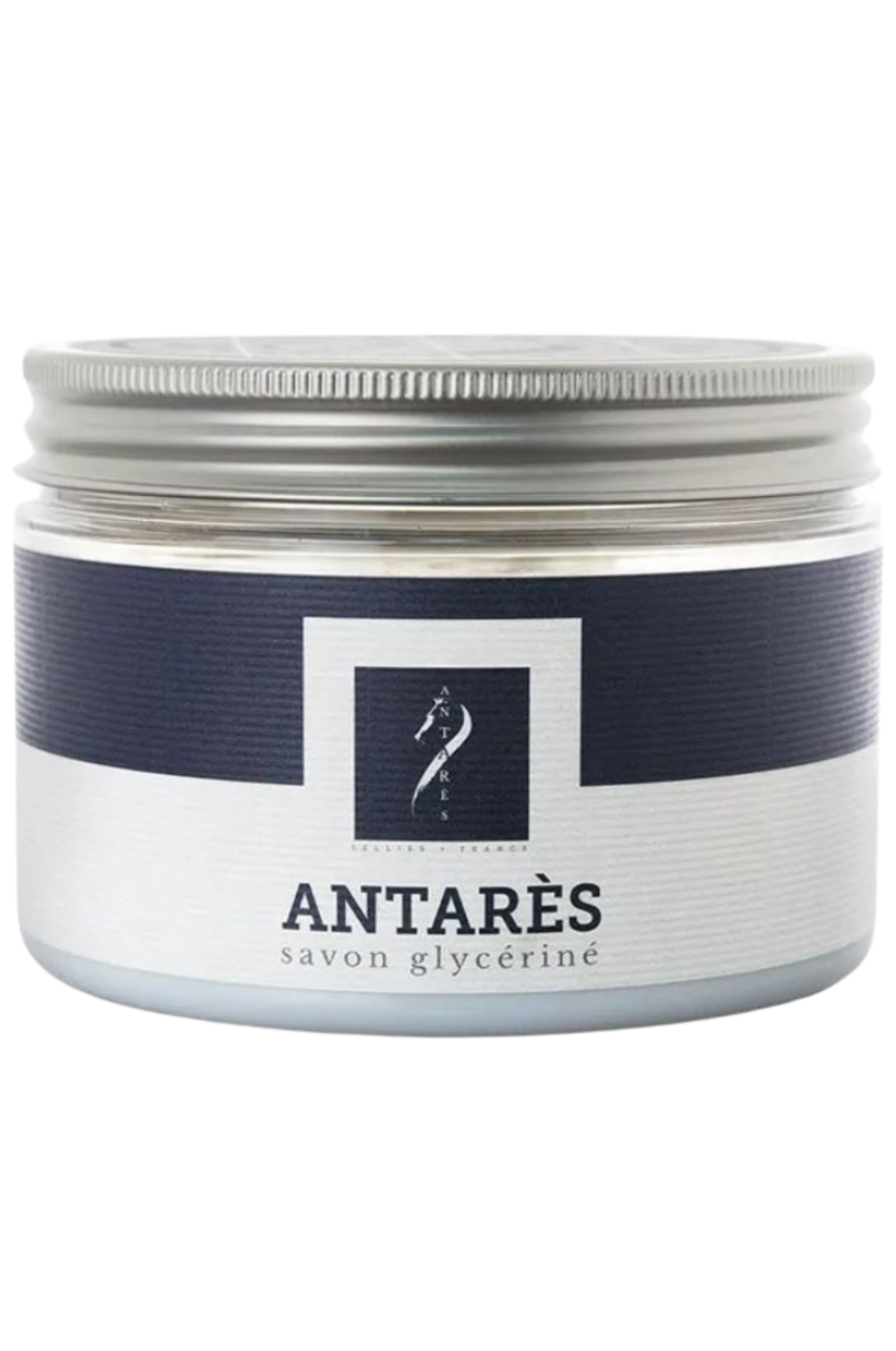A container of ANTARES glycerin soap with a sponge, designed for cleaning equestrian equipment.