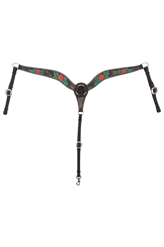 Circle Y Cactus Flower Filigree BreastcollarDISC