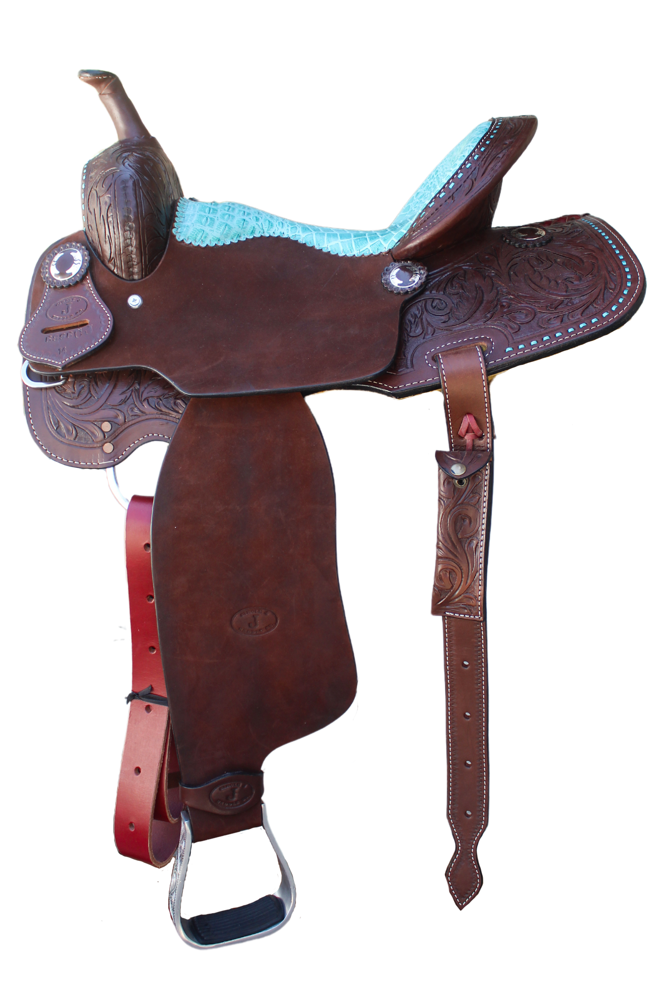 CIRCLE J TOOLED BARREL SADDLE