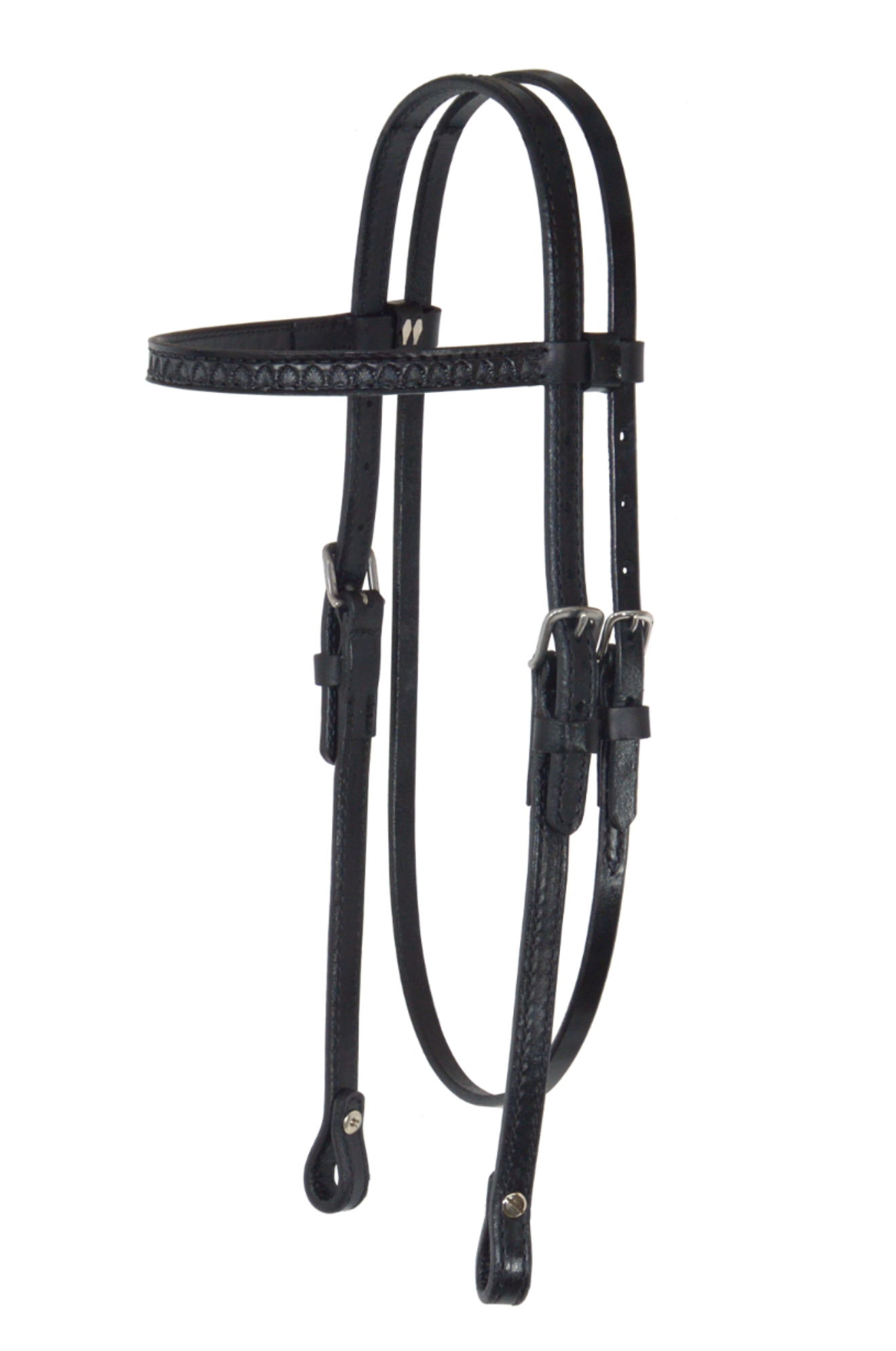 Circle Y Shell Tooled Browband Headstall