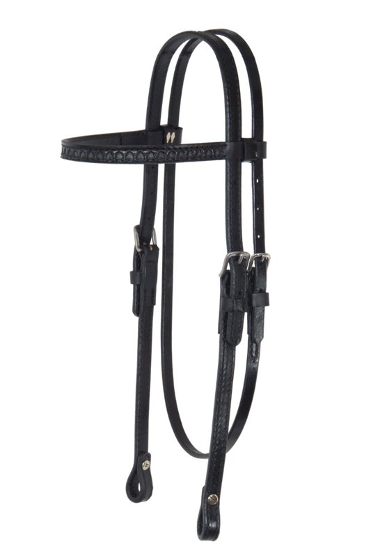 Circle Y Shell Tooled Browband Headstall