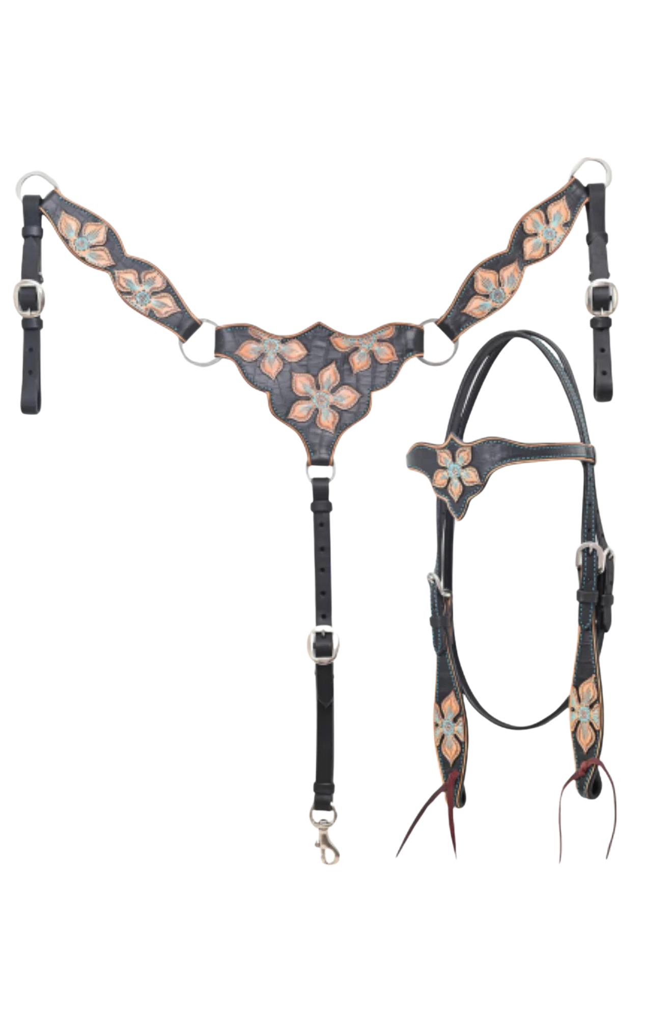 Circle Y Black Star Browband