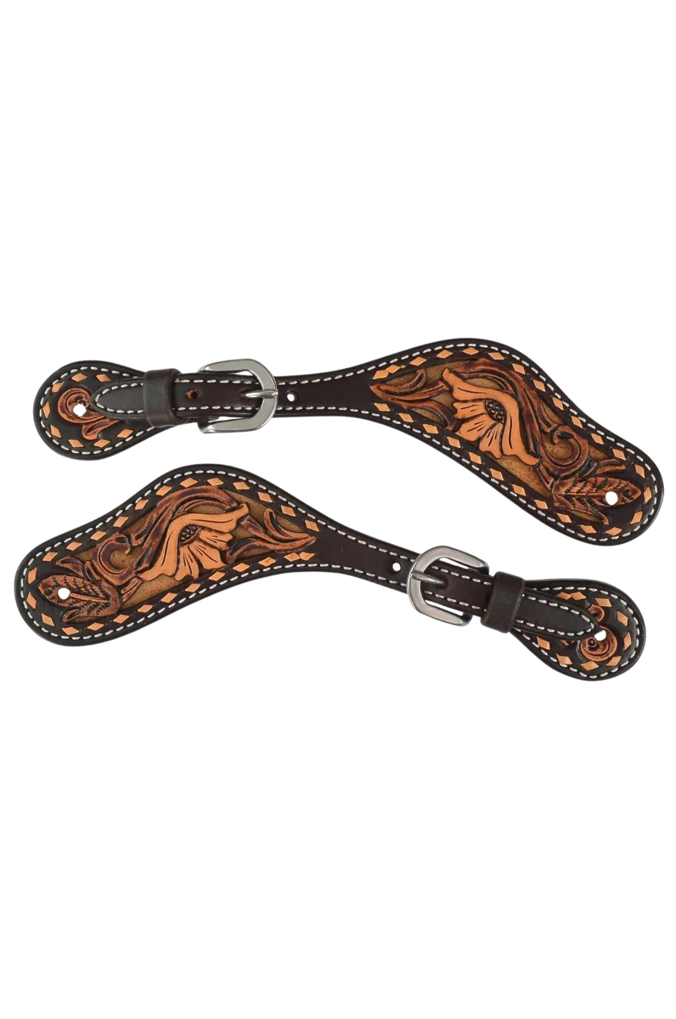 Dusty Floral Ladies Spur Straps