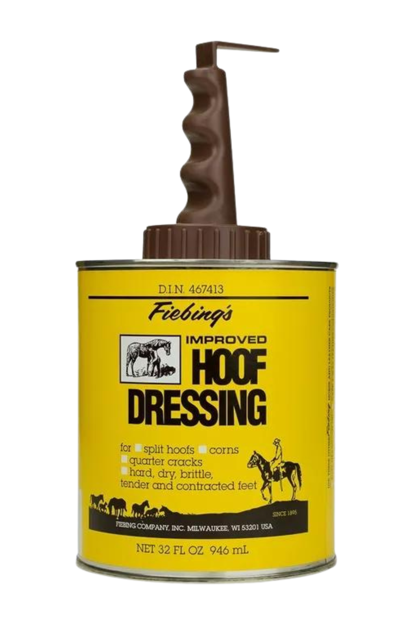 FIEBING'S HOOF DRESS CAN WITH BRUSH