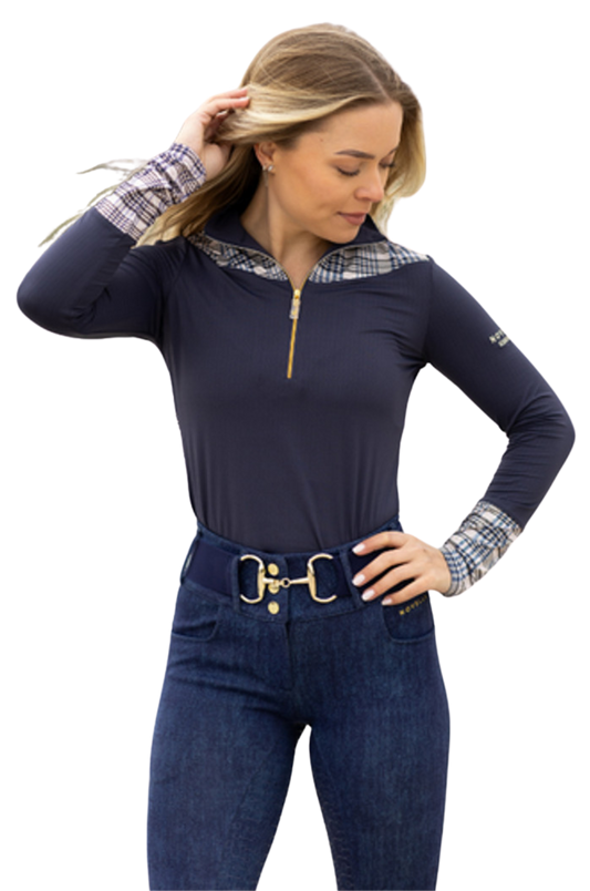 woman in blue long sleeve shirt