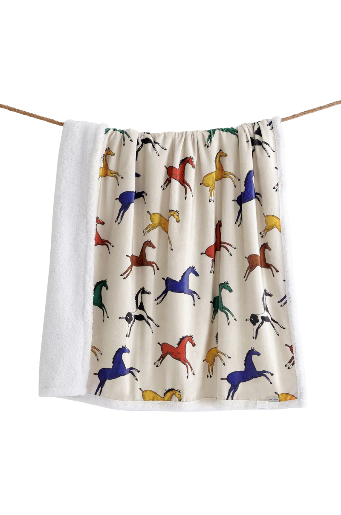 Wild Horses Campfire Sherpa Throw