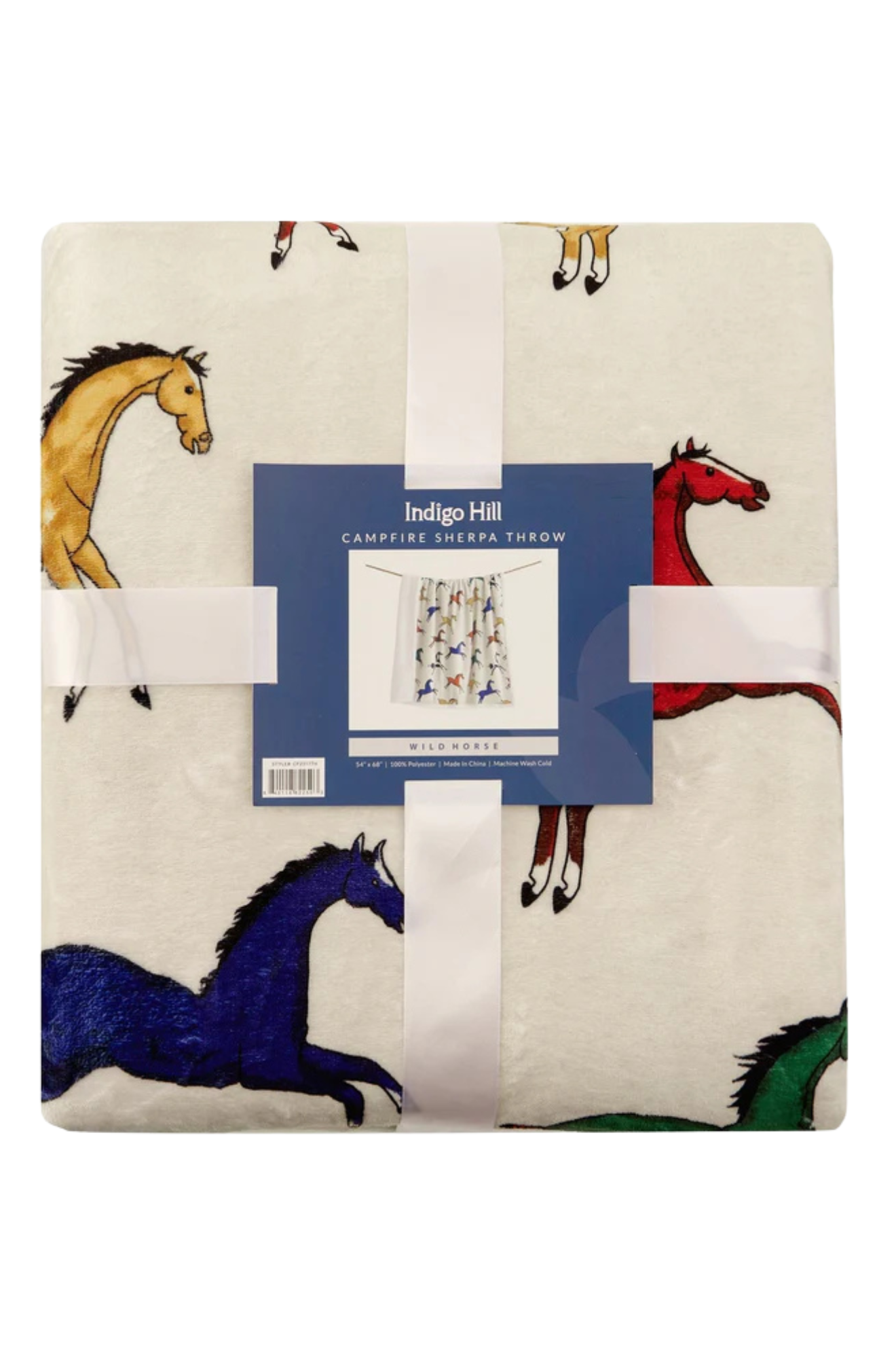 Wild Horses Campfire Sherpa Throw