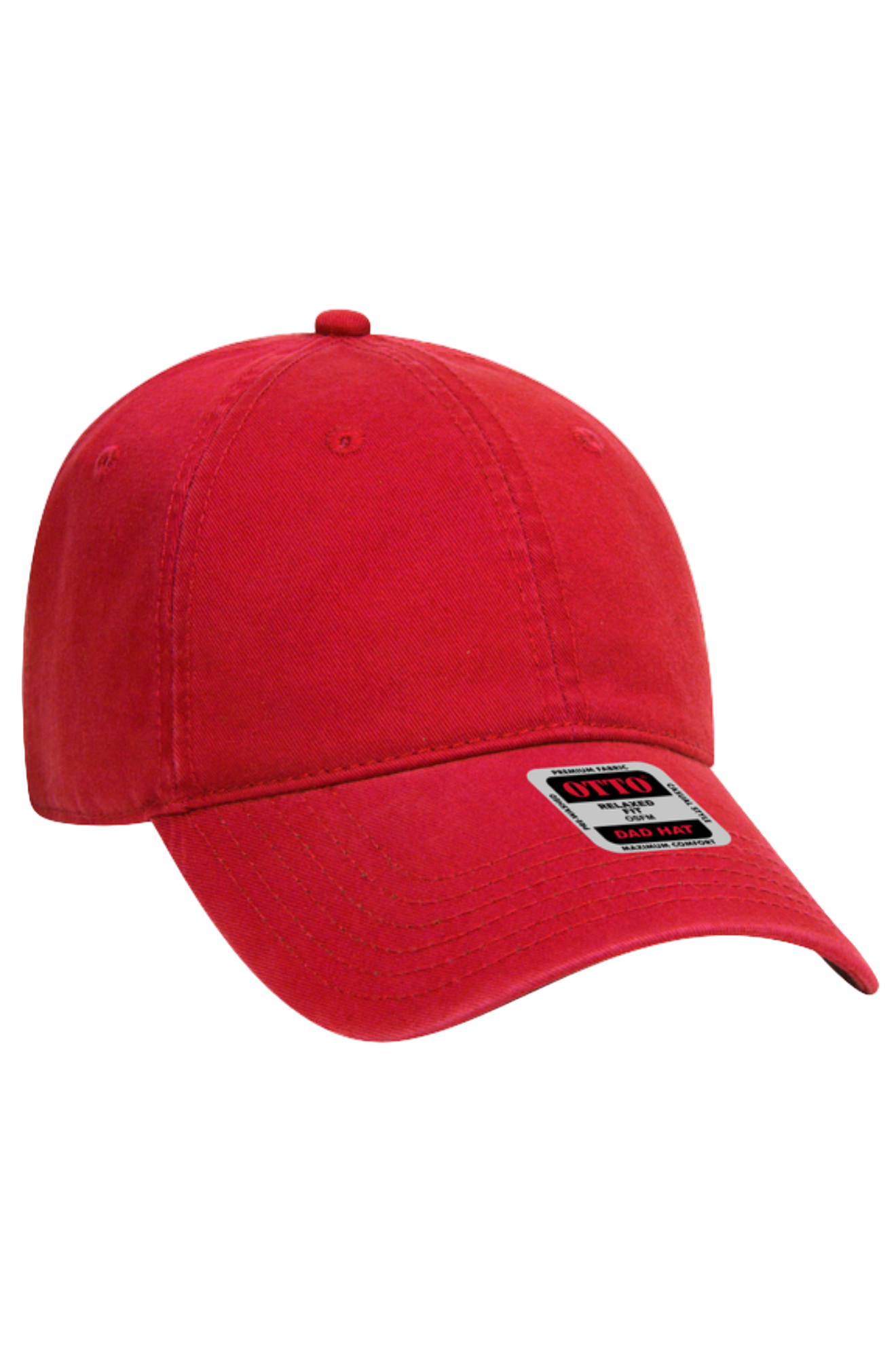 Red baseball cap on a white background