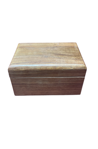 curved top wood business card holder