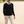 Black with Camel Trey V-Neck Sweater