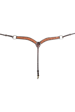 Breastcollar_2_Floral_Tooled_Dyed_Edged