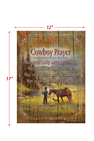Cowboy Prayer Wood Sign