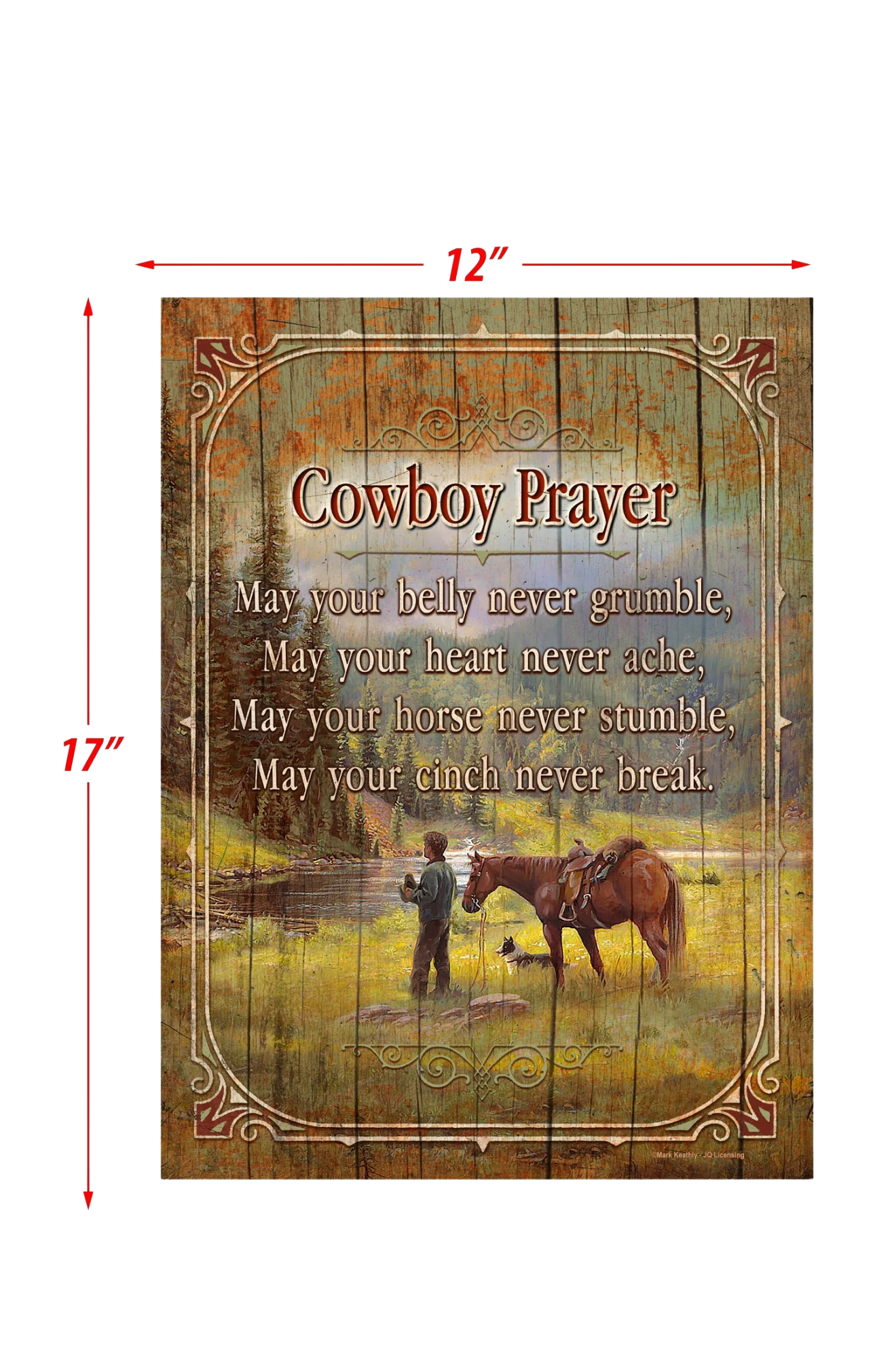 Cowboy Prayer Wood Sign