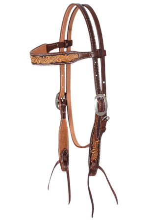 Chocolate_Framed_Floral_Browband_Headstall