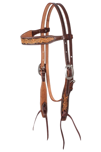 Chocolate_Framed_Floral_Browband_Headstall