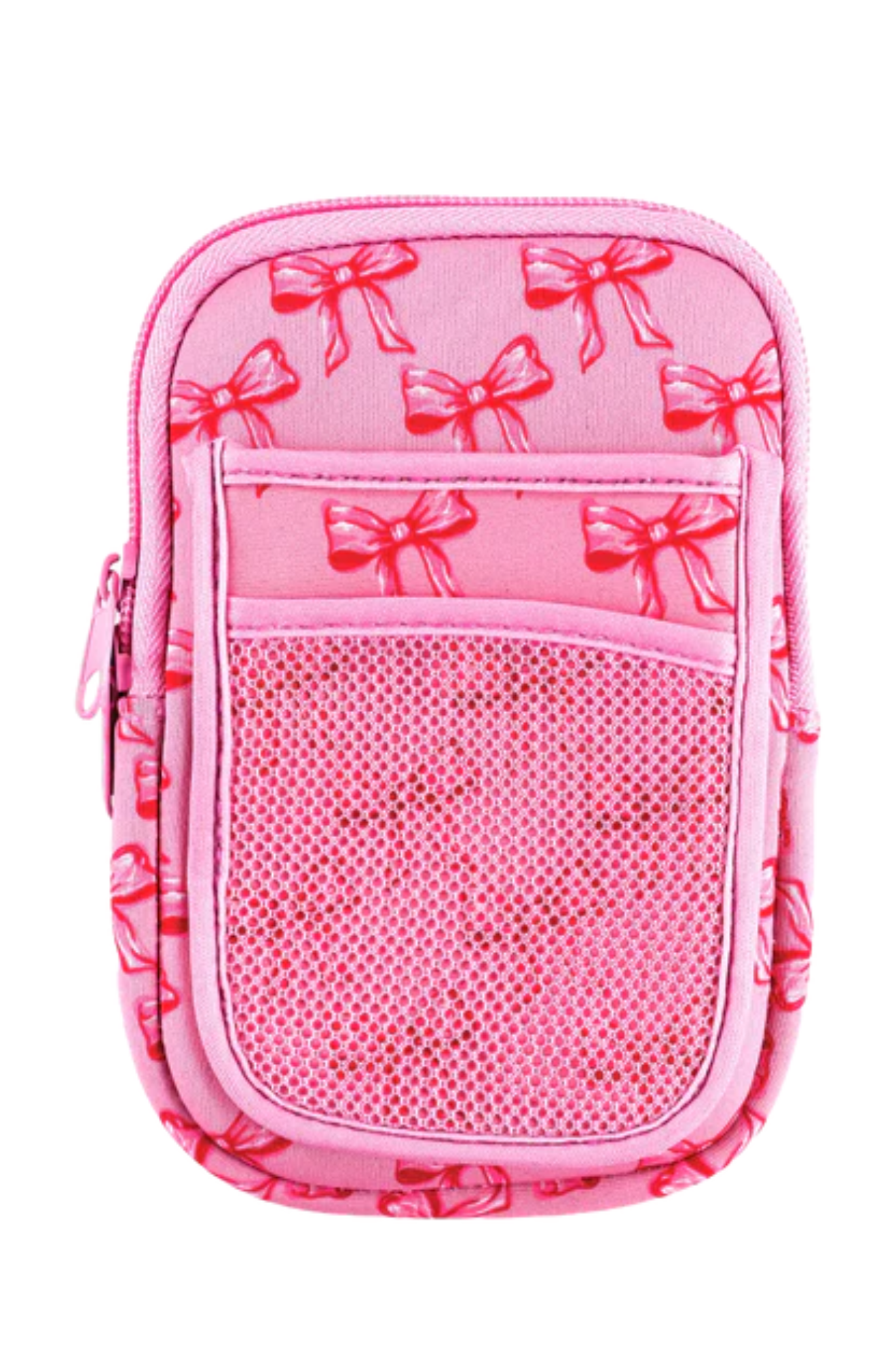 A black fabric tumbler pouch with a simply southern logo