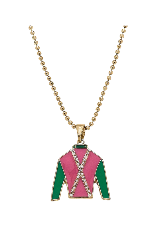 Justify Jockey Silk Enamel Pendant