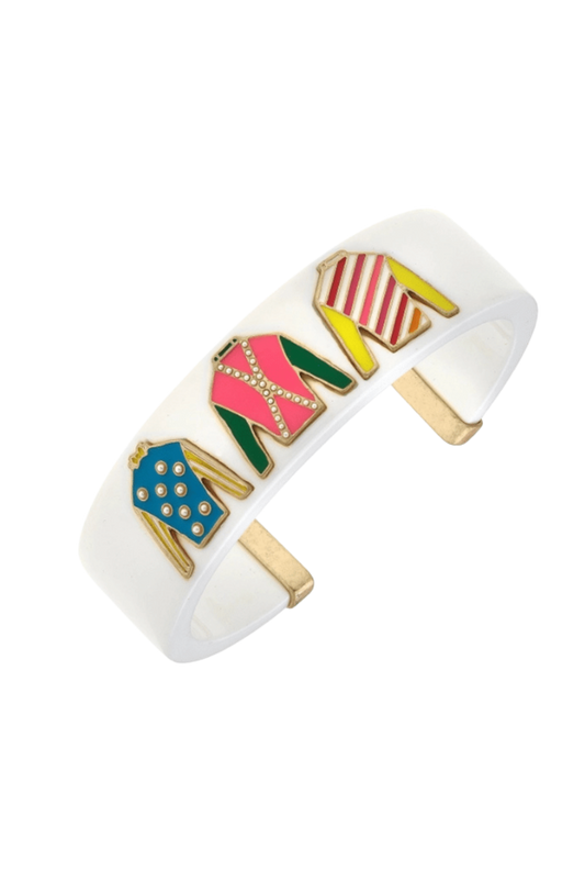 Triple Crown Jockey Silk Cuff Bracelet