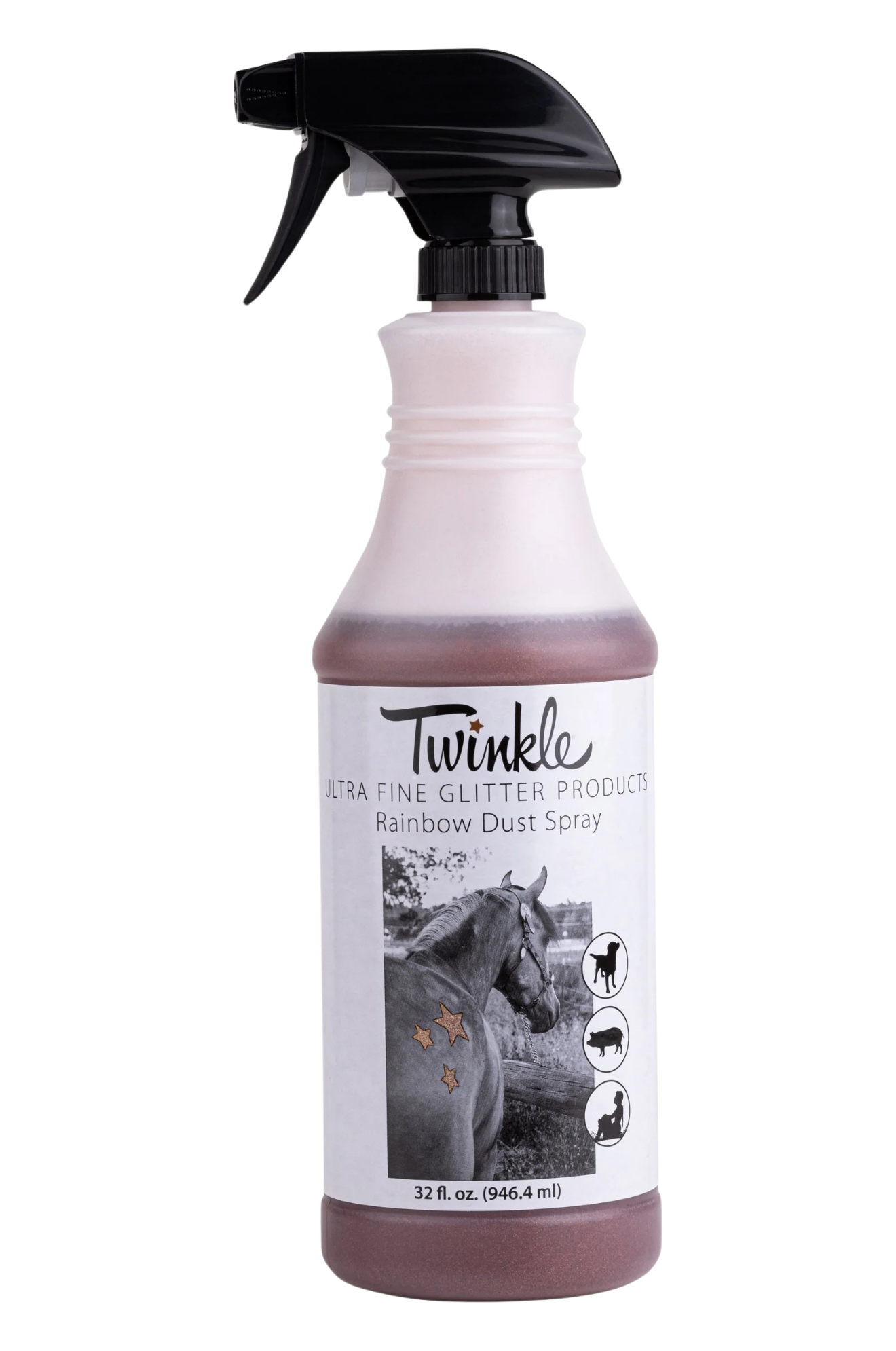 Twinkle Ultra Fine Glitter Products Rainbow Dust Spray bottle on a 