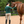 Emerald Green with Gold Trey V-Neck Sweater