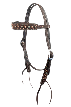 Floral_Dots_Browband_Headstall
