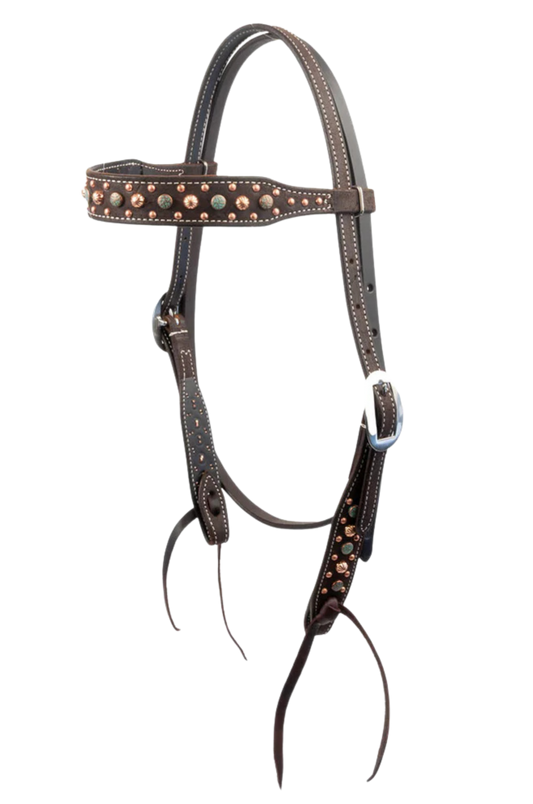Floral_Dots_Browband_Headstall