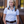 White polo shirt with a logo on a white background