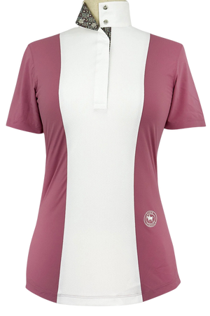 Girls_Luna_II_Dark_Pink_Gallop_Garden_Short_Sleeve_Performance_Show_Shirt