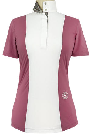 Girls_Luna_II_Dark_Pink_Gallop_Garden_Short_Sleeve_Performance_Show_Shirt