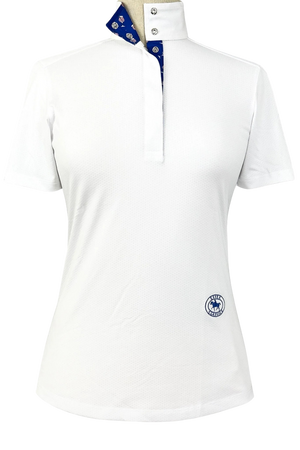 Happy Hour Ladies Talent Yarn Straight Collar Short Sleeve Show Shirt