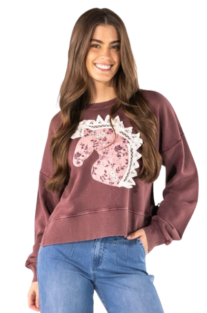Lace Detail Sweatshirt