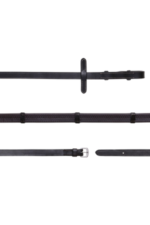 Lumiere_Leather__Rubber_Grip_Reins_Flat_with_white_stitching_Silver_Billet