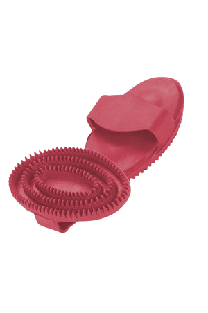 red rubber curry brush
