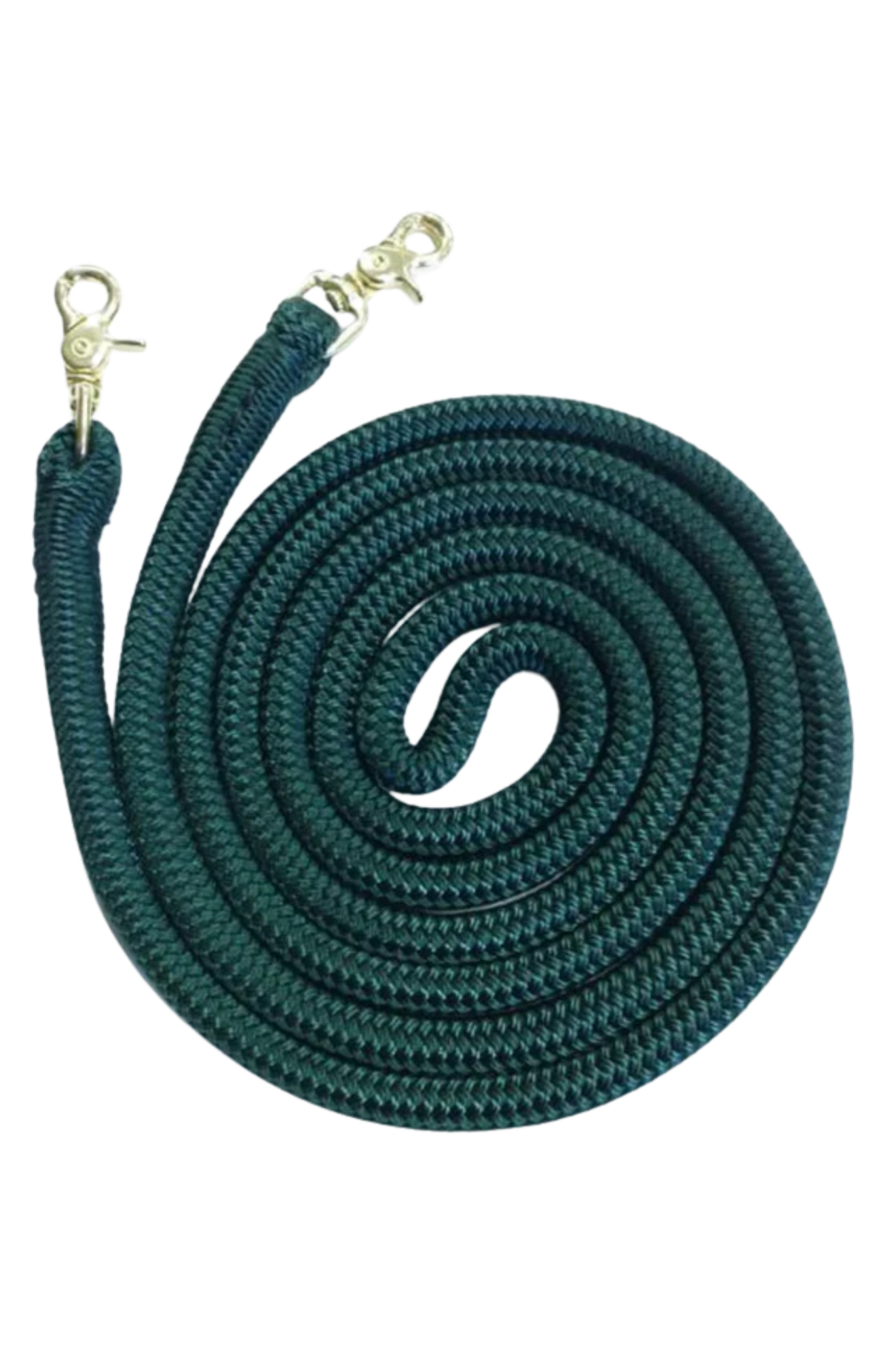 green rope reins with scissor snaps