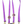 Two purple cross ties with gold hardware on a white background