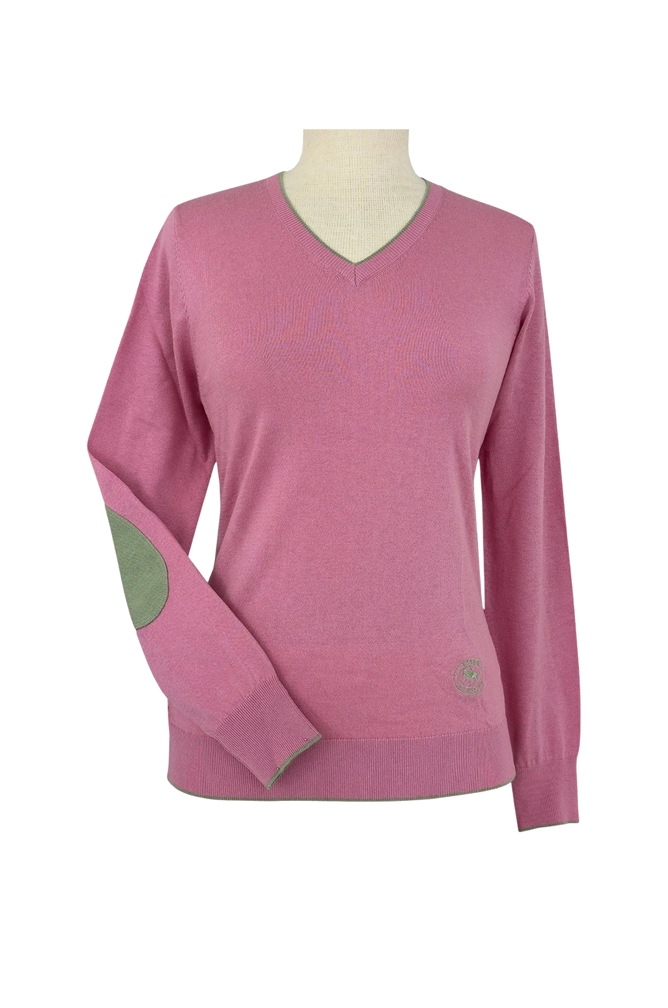 Pink_with_Moss_Trey_V-Neck_Sweater