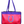 A red and blue paddock bag with a large yellow horseshoe logo on the front and purple straps.