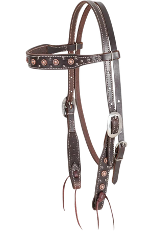 Rope_Edged_Dots_Browband_Headstall