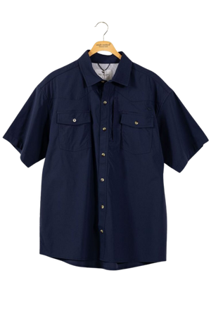 SS Mns Western Prep Quick Dry Shirt Navy