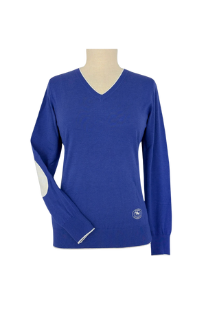 Sapphire_with_Ivory_Trey_V-Neck_Sweater