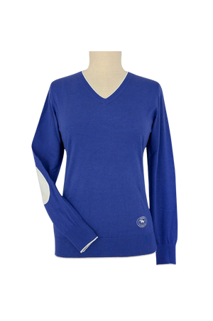 Sapphire_with_Ivory_Trey_V-Neck_Sweater