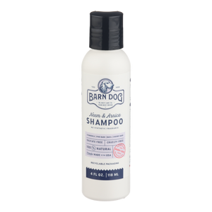 Barn Dog shampoo bottle on a white background