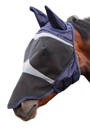 Shires FlyGuard Pro Fine Mesh Fly Mask with Ears & Nose