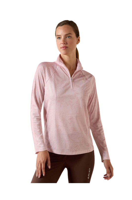 Sunstopper 3.0 1/4 Zip L/S Baselayer Print-26